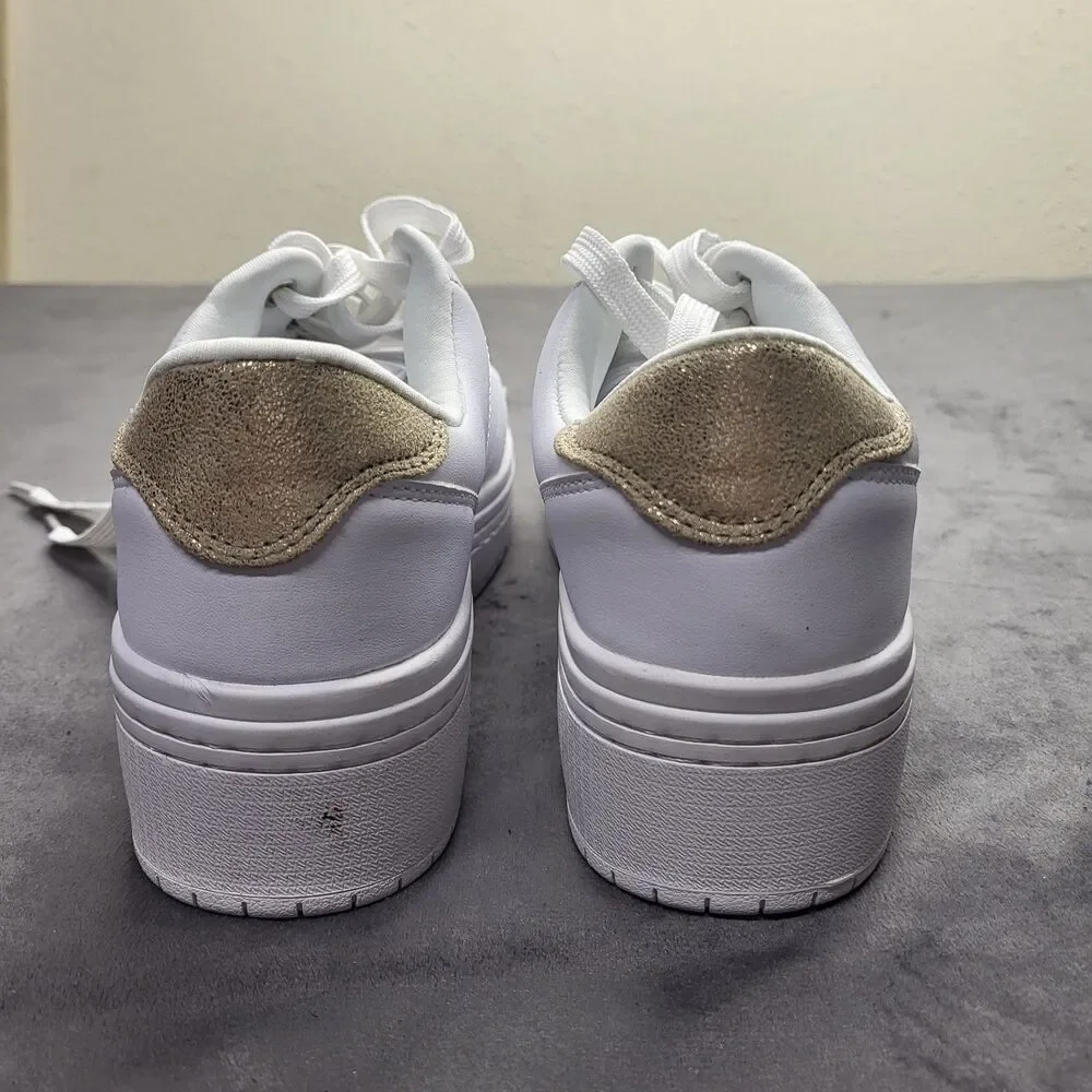 GBG Los Angeles By Guess Sz 8 White Sneakers Y2K 90s Chunky